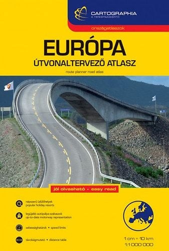 Európa útvonaltervező atlasz  1:1 000 000