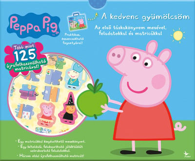 Peppa malac: A kedvenc gyümölcsöm - Táskakönyv - Az első táskakönyvem mesével, feladatokkal és matricákkal