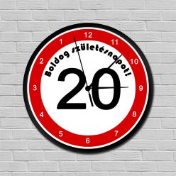   Fiatalító sebességkorlátozós falióra 20. születésnapra