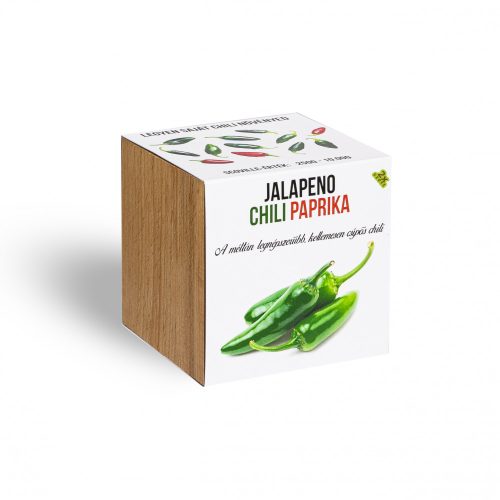 Jalapeno chili paprika növényem fa kockában