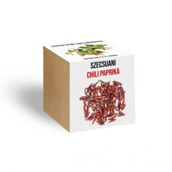 Szechuani chili paprika növényem fa kockában